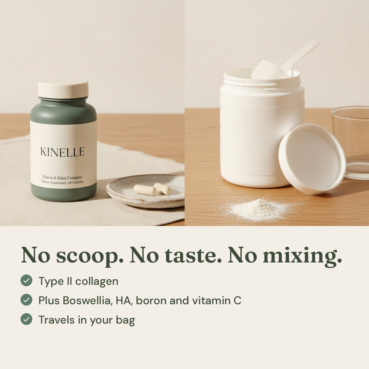 No scoop, no taste, no mixing